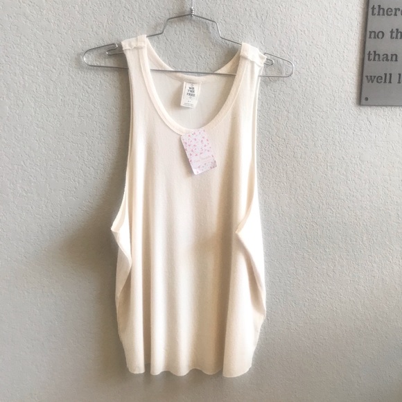 Free People Soft Cozy Swing Tank Ivory - M - Picture 4 of 16